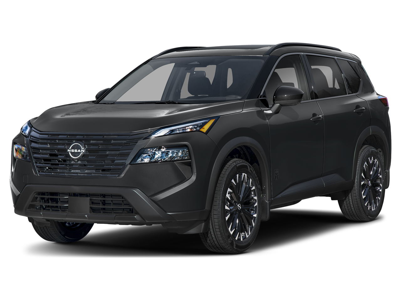 2026 Nissan Rogue Dark Armor in Super Black — front three-quarter view