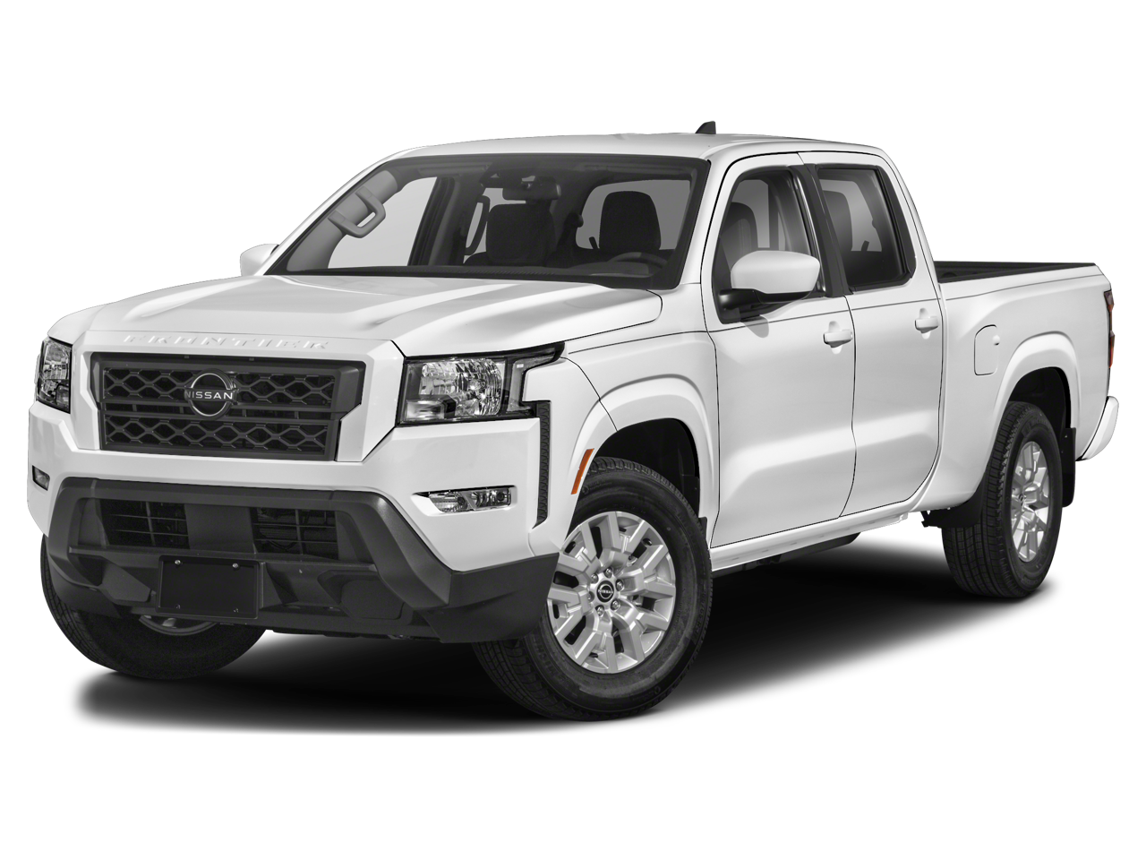 2024 Nissan Frontier SV in Glacier White — front three-quarter view
