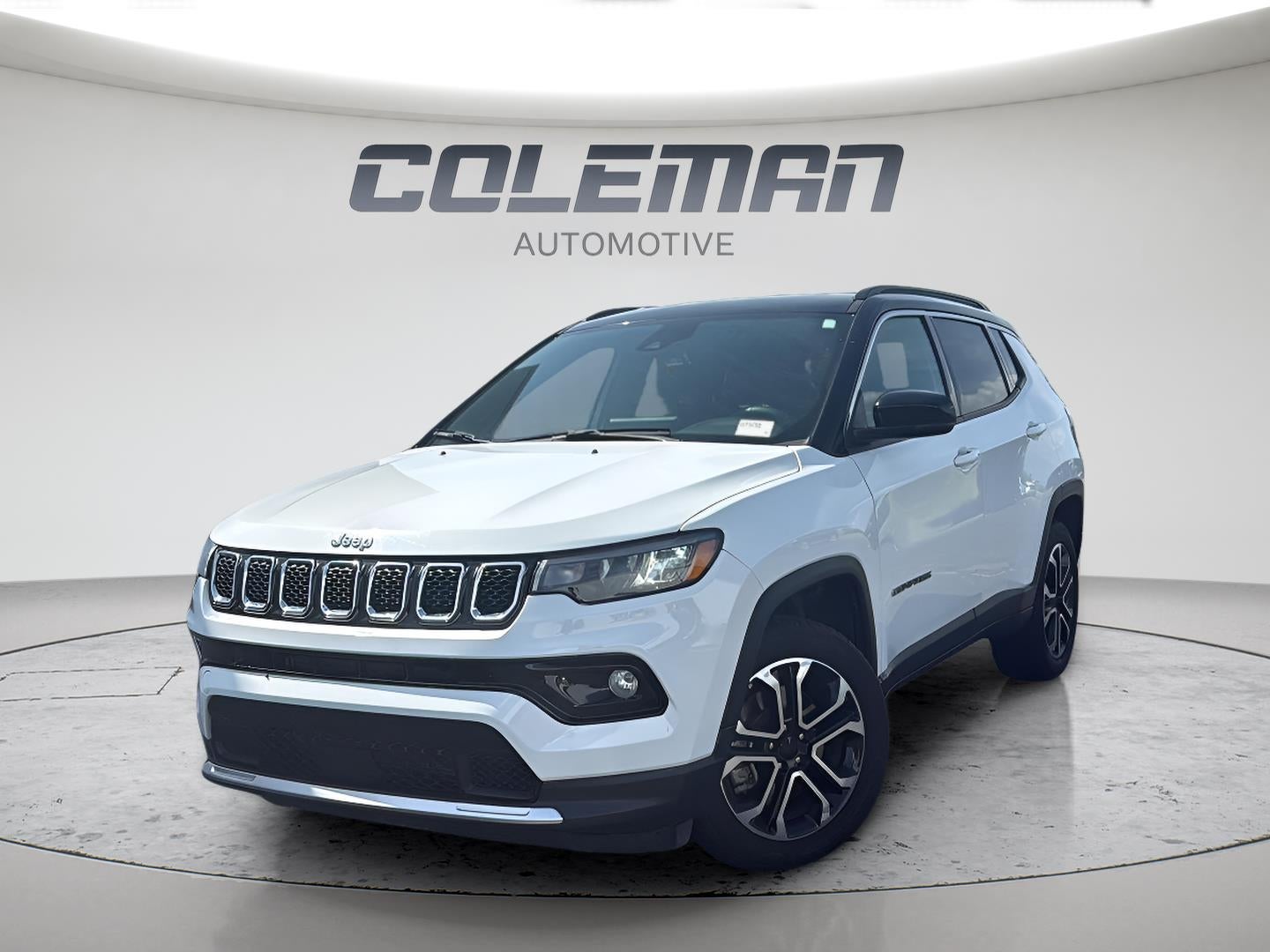 2024 Jeep Compass Limited in Bright White Clearcoat — front three-quarter view