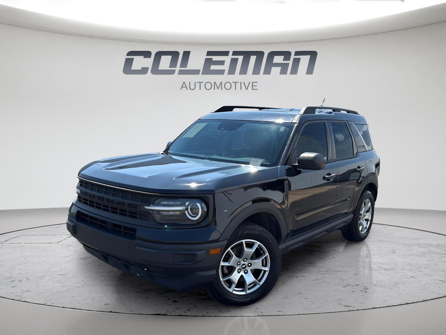 2022 Ford Bronco Sport Base in Shadow Black — front three-quarter view