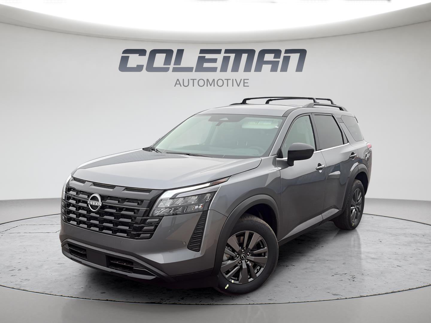 2026 Nissan Pathfinder SV in Gun Metallic — front three-quarter view